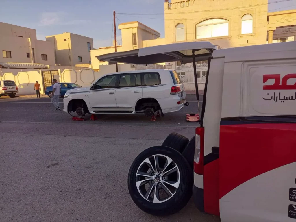 تصليح بنشر عند البيت